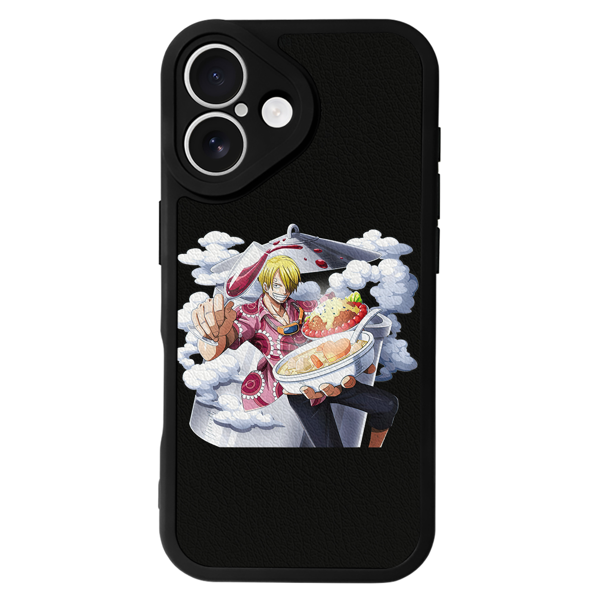 （画像用） ワンピース サンジ ONE PIECE Sanji 【iPhone 16シリーズ対応】シリコンスマホケース（レザー調） 材質：シリコン